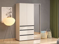 Kyoto Cashmere 3 Door 3 Drawer Mirrored Wardrobe - 11014290