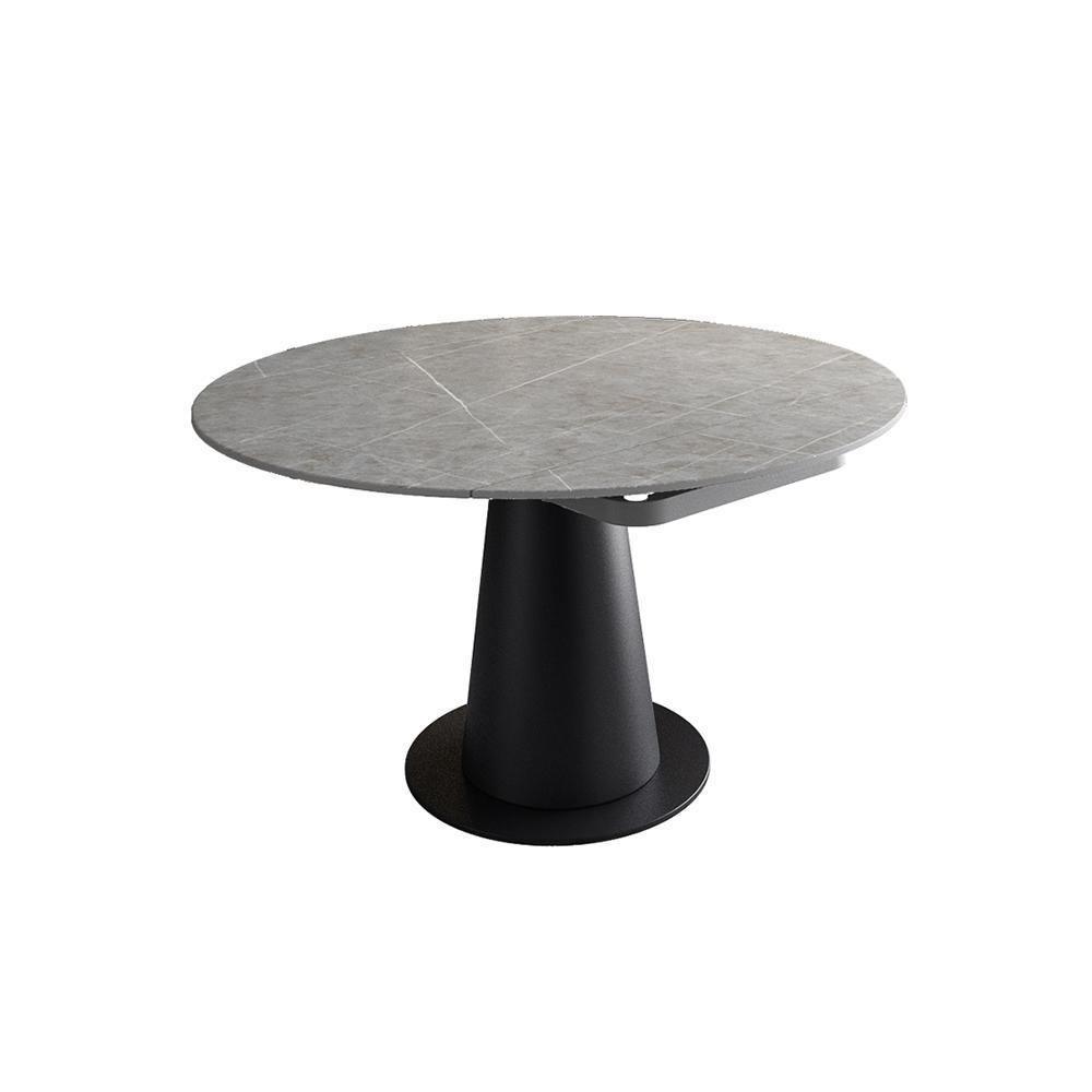 Lessie Extendable Dining Table, Sintered Stone, side view of foldable garden dining table