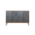 Liana Sideboard, Grey Blue, side view of antique sideboards
