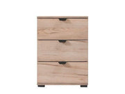 Limone Oak Effect 3 Drawer Bedside Table - 11008315