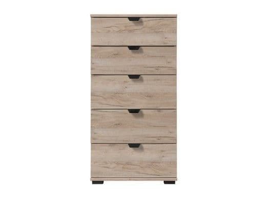 Limone Oak Effect Narrow 5 Drawer Chest - 11008309
