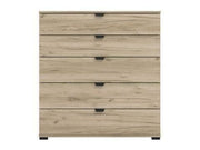Limone Oak Effect Wide 5 Drawer Chest - 11008295