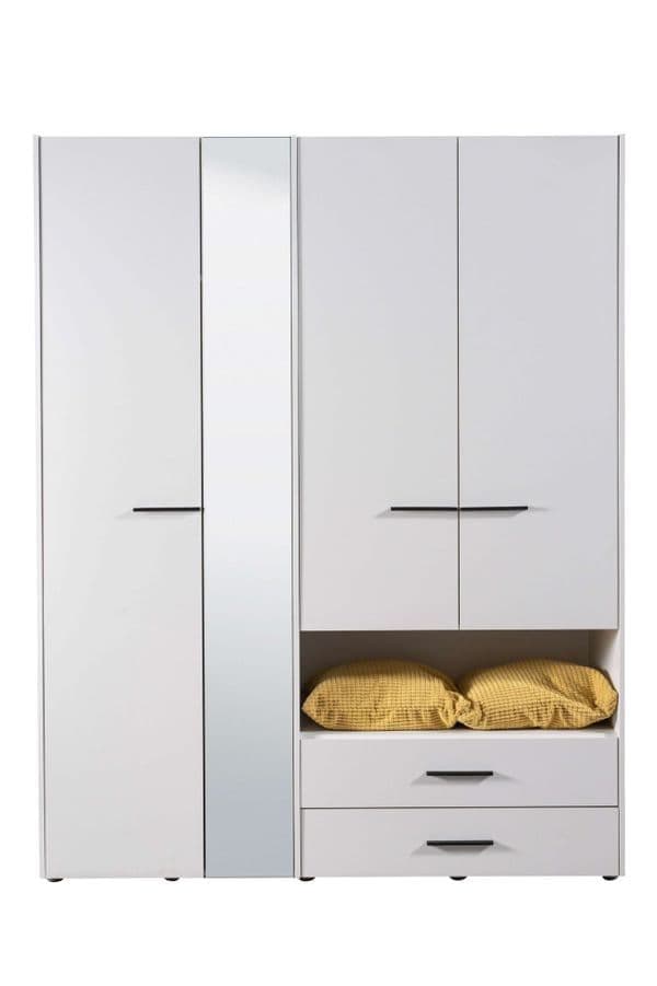 Limone White 4 Door Wardrobe - 11008267