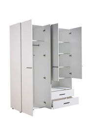Limone White 4 Door Wardrobe - 11008267