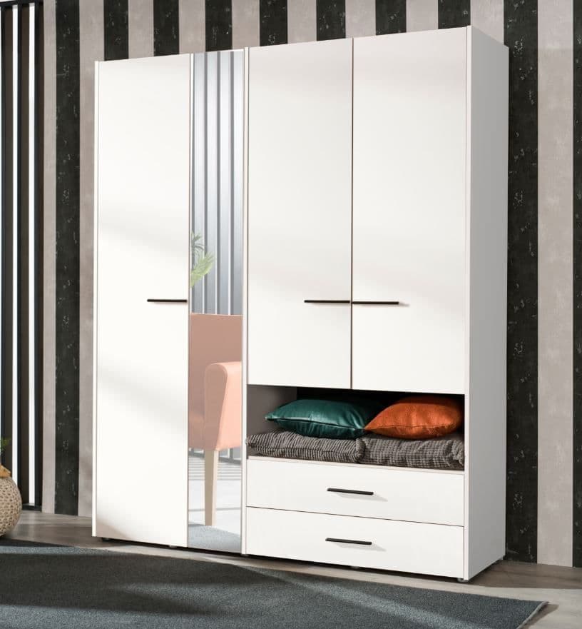Limone White 4 Door Wardrobe - 11008267