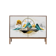Uno Sideboard with glass sideboard