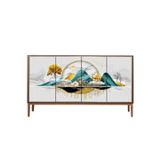 Detail view of Uno Sideboard with dog crate sideboard