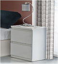 Louise White Gloss Bedside Table - 2413