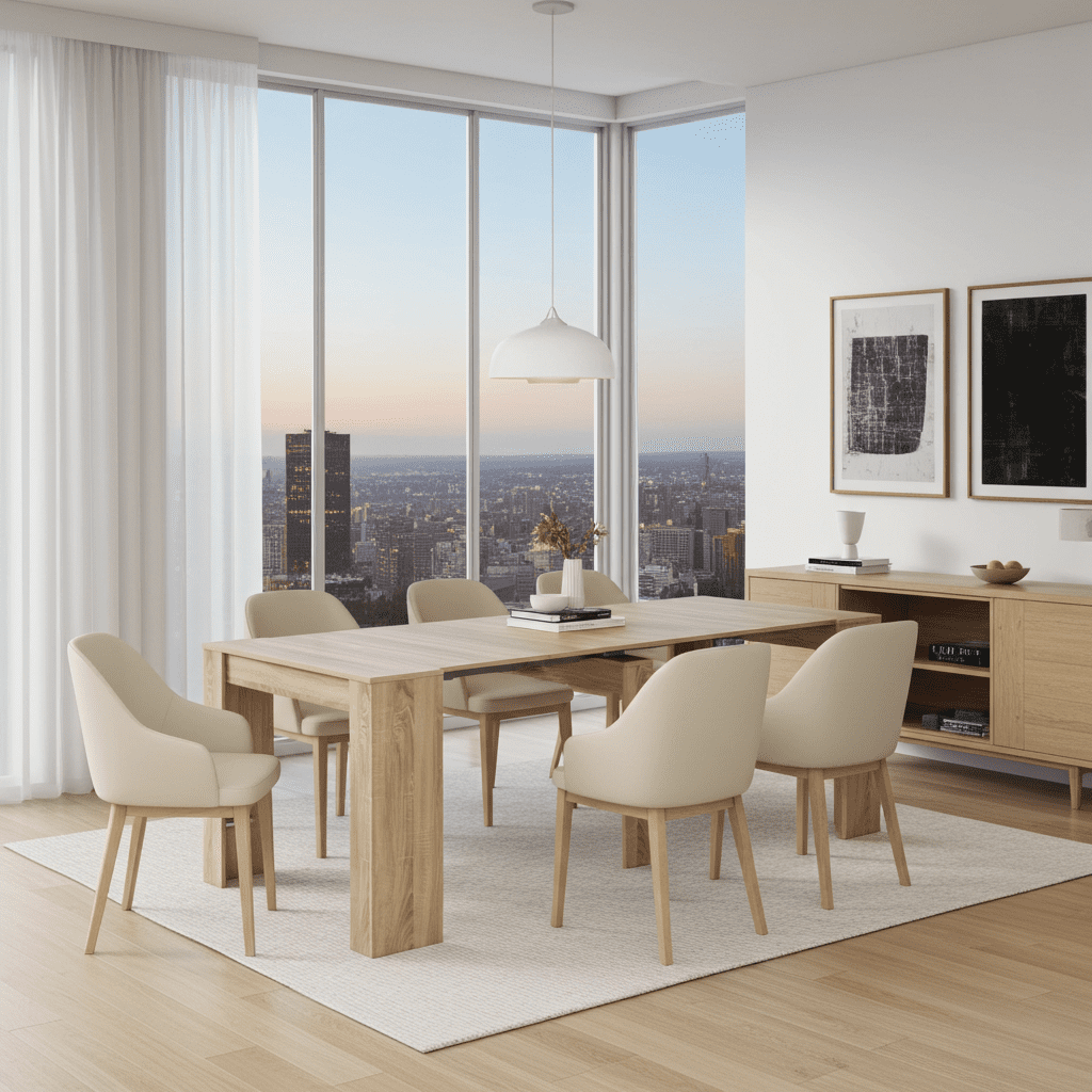 Luiz Extending Dining Table Oak Effect - 2604