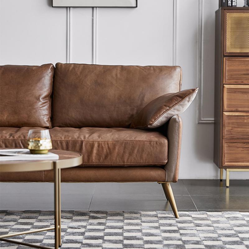 Luna Three Seaters Sofa, Three Seater Corner Sofa, Real Leather with corner sofa outdoor