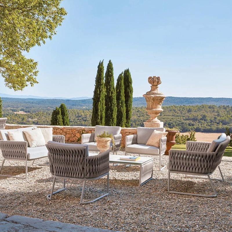 Macleod Garden Dining Table Set, Rattan with oblong dining room tables