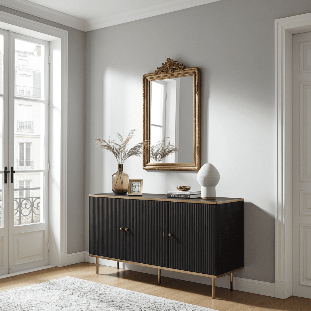 Maison Black And Gold 3 Door Sideboard - 3146