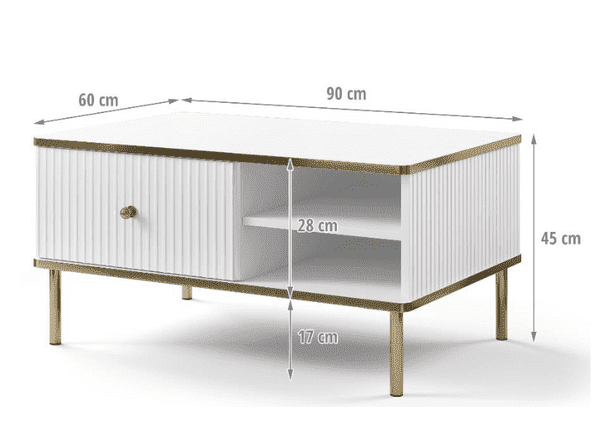Maison White And Gold Coffee Table - 3149
