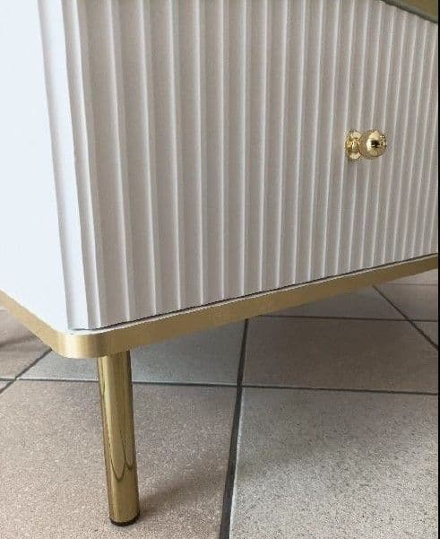 Maison White And Gold TV Unit - 3147