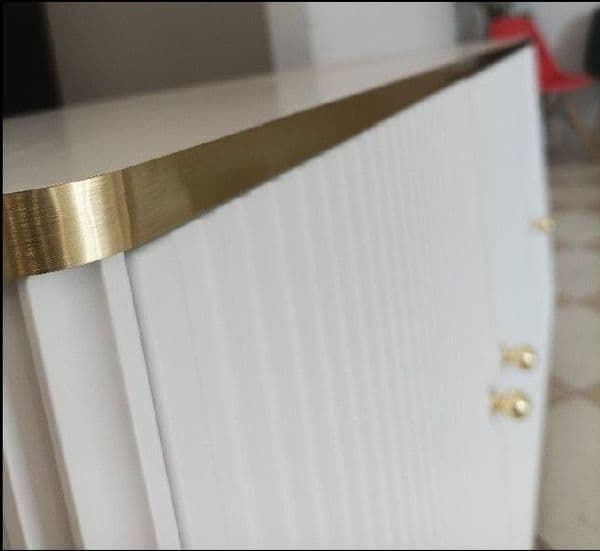 Maison White And Gold TV Unit - 3147
