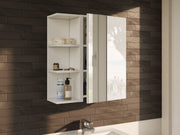 Mancini 400mm White And Mirrored 1 Door Wall Mounted Bathroom Cabinet - 3223