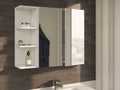 Mancini 600mm White And Mirrored 2 Door Wall Mounted Bathroom Cabinet - 3224