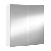 Mancini 600mm White And Mirrored 2 Door Wall Mounted Bathroom Cabinet - 3224