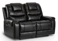 Stanley Manual Recliner Sofa Black 2 Seater