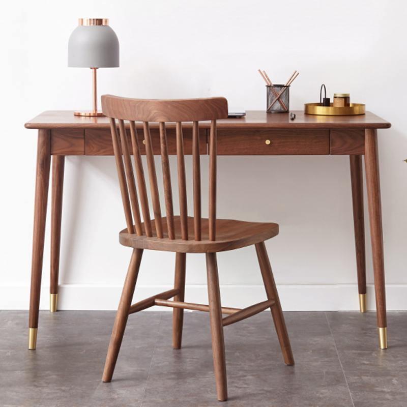 Detail view of Mare Office Desk, Rosewood with corner desks for home office
