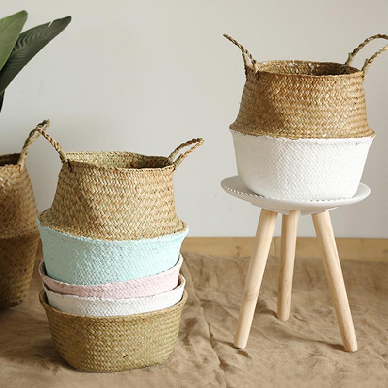 MI44 A Set Of Two Rattan Indoor Plant Stands-Weilai Concept-Weilai Concept
