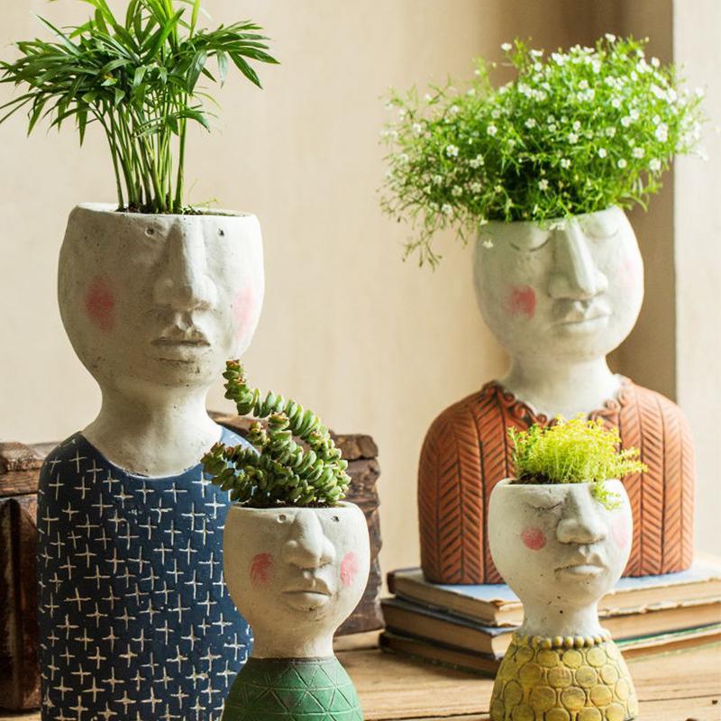 MI47 A Set Of Four Indoor/ Outdoor Plant Pots-Weilai Concept-Weilai Concept