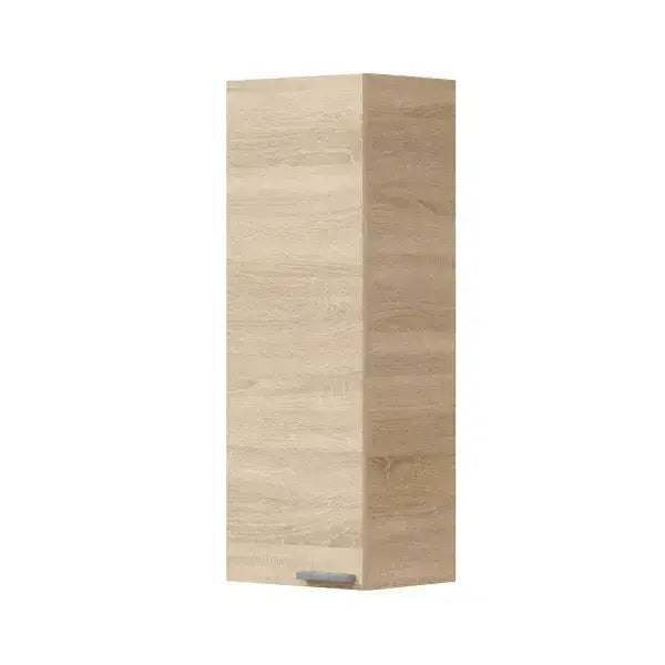 Milano Oak Effect 1 Door Small Wall Mounted Floating Bathroom Storage Cupboard - 305270BO