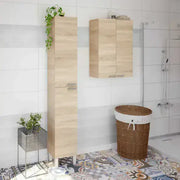 Milano Oak Effect 1 Door Small Wall Mounted Floating Bathroom Storage Cupboard - 305270BO