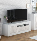 Montreal White And Wood Effect TV Unit – 3075