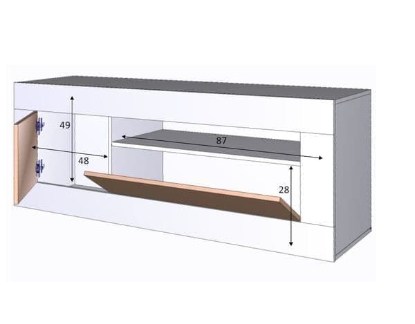 Montreal White And Wood Effect TV Unit – 3075