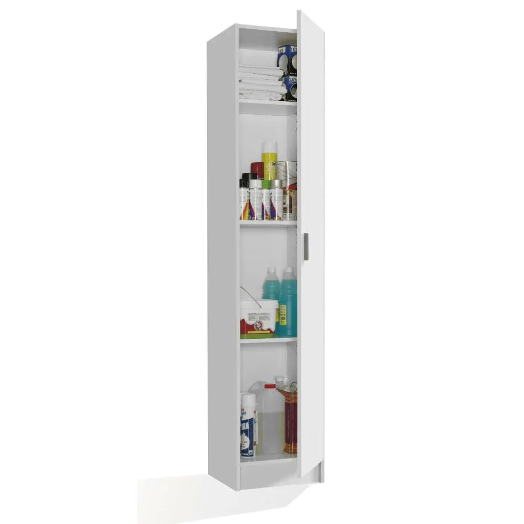 Multi Purpose White Narrow Storage Cupboard - 2473