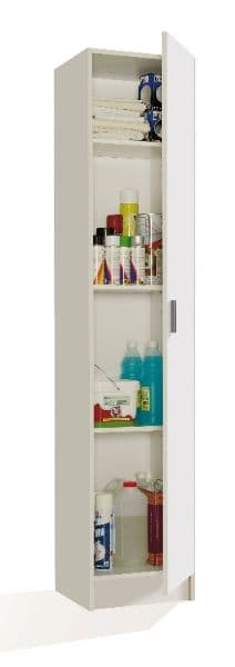Multi Purpose White Narrow Storage Cupboard - 2473