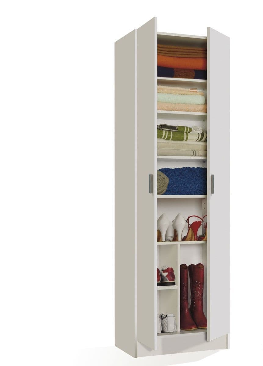 Multi Purpose White Wide Storage Cupboard - 2472