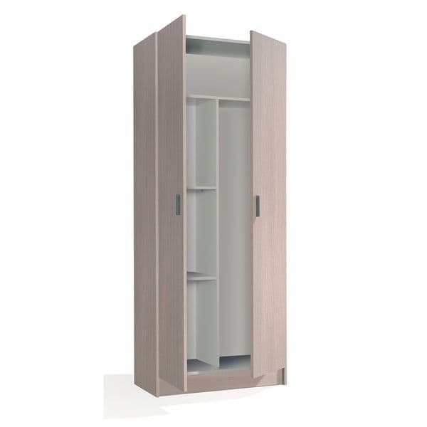 Multi Tall Oak Effect 2 Door Utility Universal Storage Cupboard - 3292