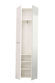 Myra White Mirrored Narrow Wardrobe - 11008561