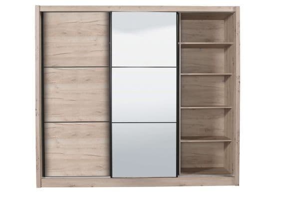 Navara Oak Effect Sliding Door Wardrobe - 11008280