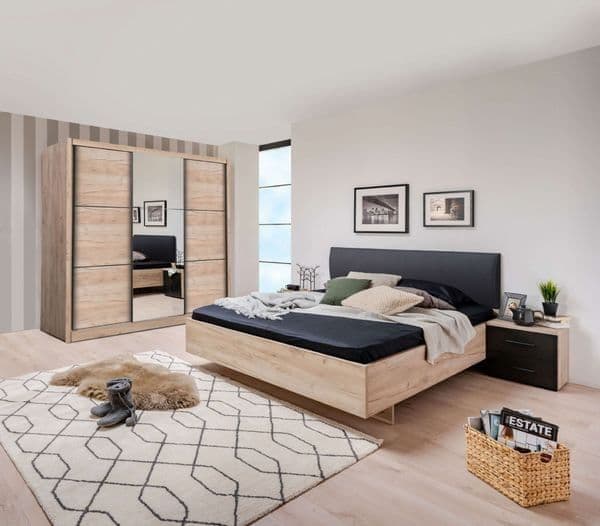 Navara Oak Effect Sliding Door Wardrobe - 11008280