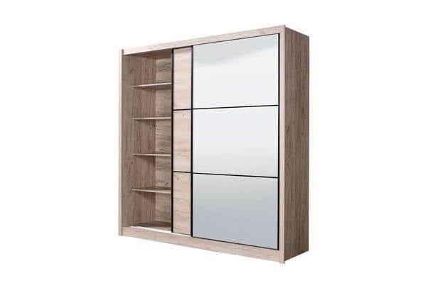 Navara Oak Effect Sliding Door Wardrobe 215cm - 11008278