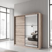 Navara Oak Effect Sliding Door Wardrobe 215cm - 11008278