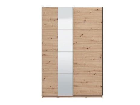 Noah Oak Effect Sliding Wardrobe With Mirror - 11013480