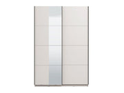 Noah White Sliding Wardrobe With Mirror - 11013481