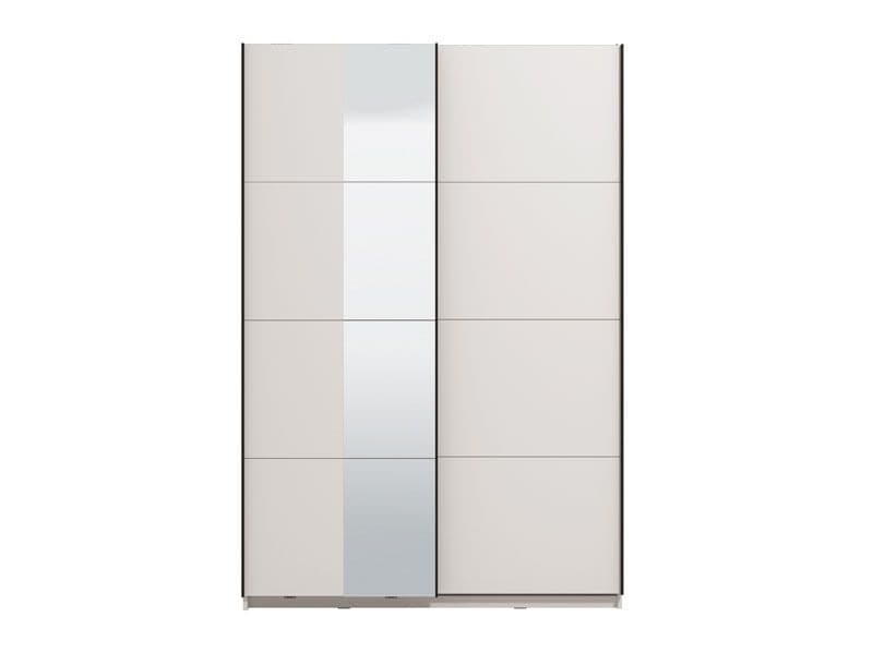 Noah White Sliding Wardrobe With Mirror - 11013481
