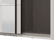Noah White Sliding Wardrobe With Mirror - 11013481