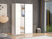 Noah White Sliding Wardrobe With Mirror - 11013481