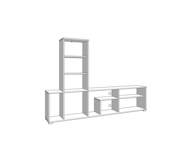 Norrvik Artisan Oak Effect Slatted TV Entertainment Unit - 11013496