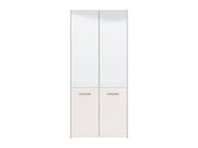 Osaka White Mirrored Large 50 Pair Shoe Cabinet Cupboard - 11011487