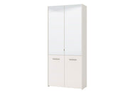 Osaka White Mirrored Large 50 Pair Shoe Cabinet Cupboard - 11011487