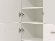 Osaka White Mirrored Large 50 Pair Shoe Cabinet Cupboard - 11011487