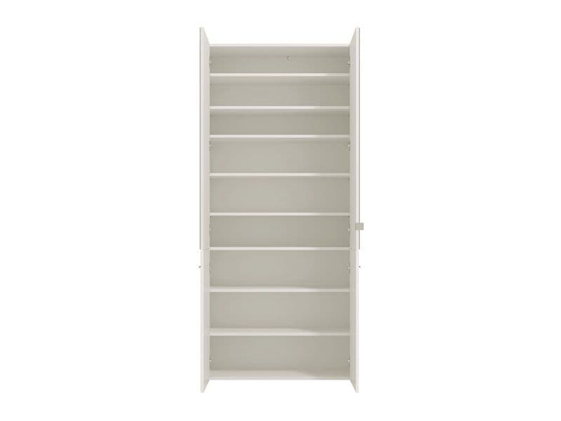 Osaka White Mirrored Large 50 Pair Shoe Cabinet Cupboard - 11011487