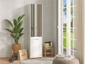 Osaka White Mirrored Slim Shoe Cabinet Cupboard - 11012393